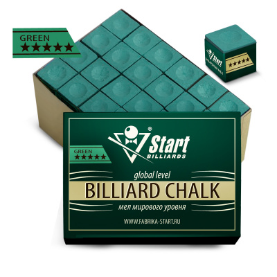 Мел Startbilliards 5 звезд зеленый (72шт)
